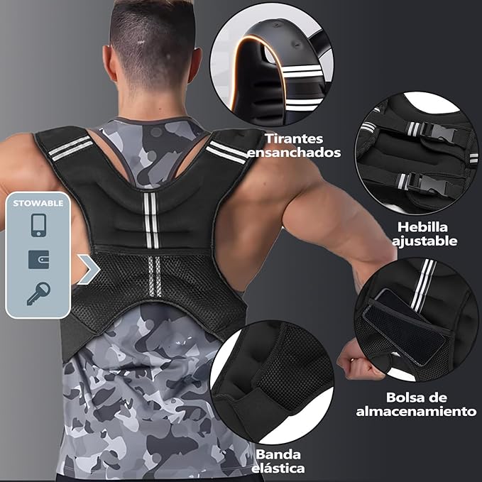 Chaleco Deportivo Con Peso Ejercicio 5kg