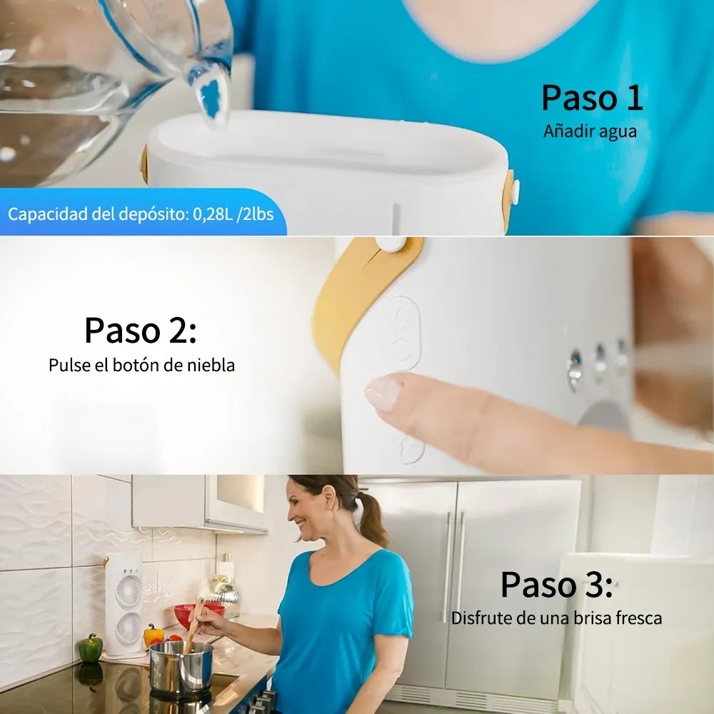 VENTILADOR DOBLE CON ROTACIÓN