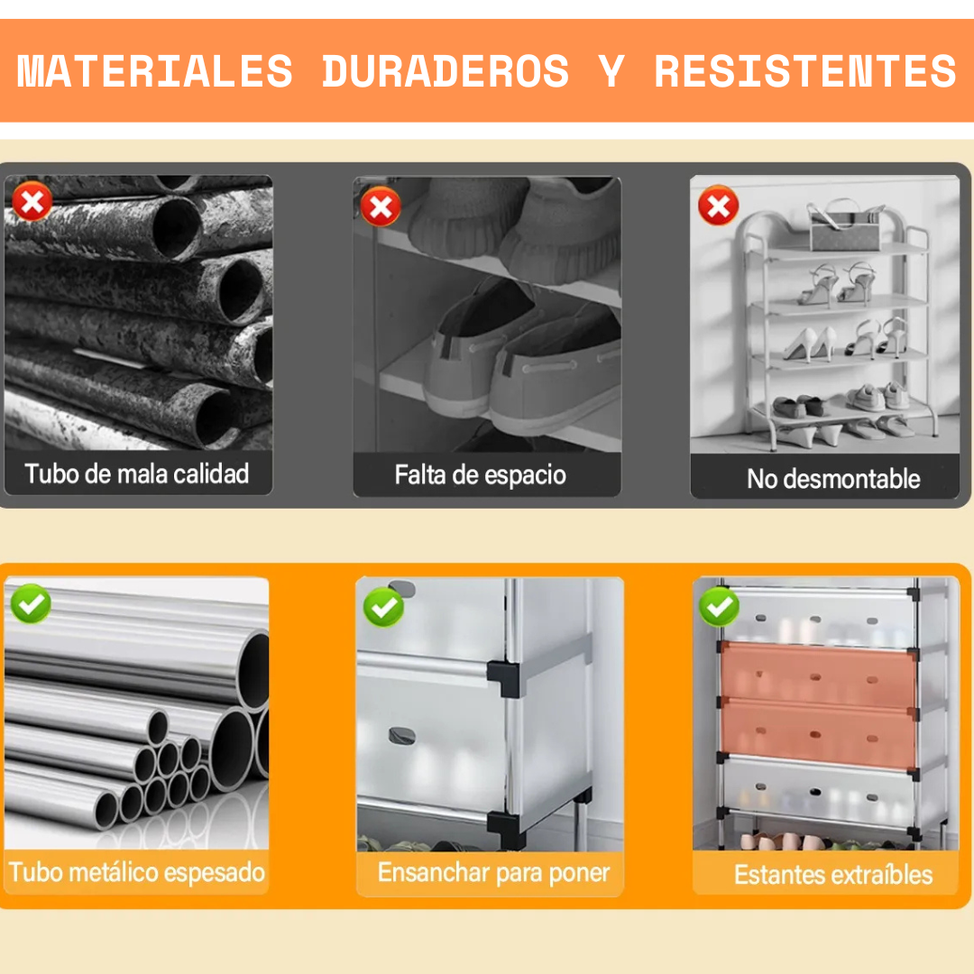 Zapatero organizador con tapa