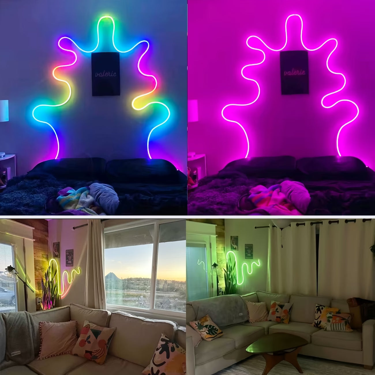 Cinta led de colores neón con control 5 metros
