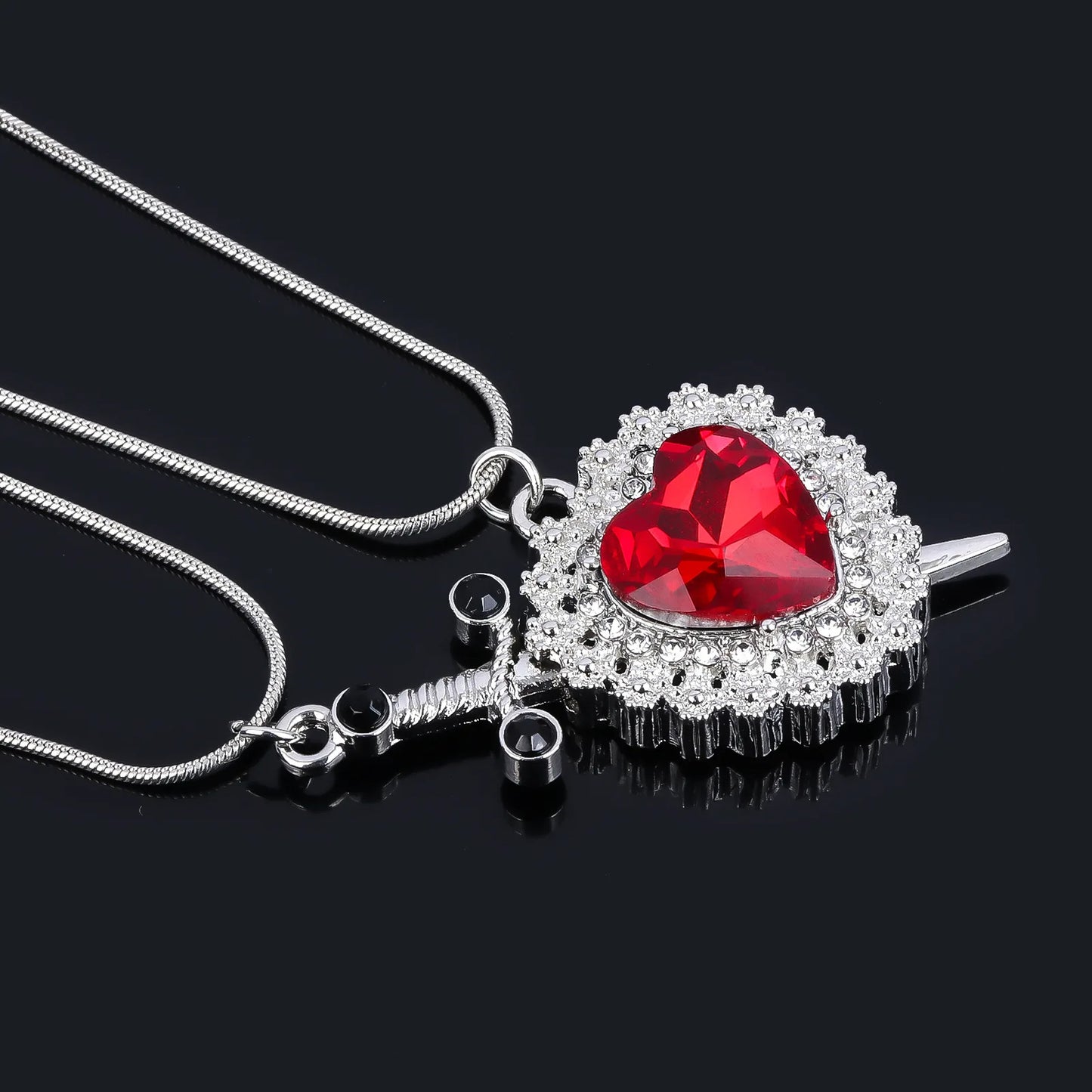 Cadena para pareja Corazón y Espada
