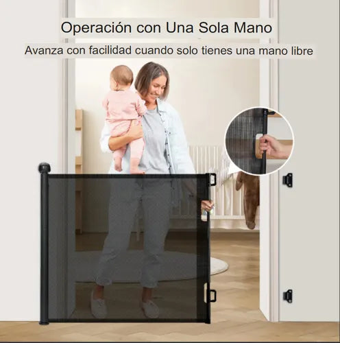 Puerta retráctil de seguridad premium