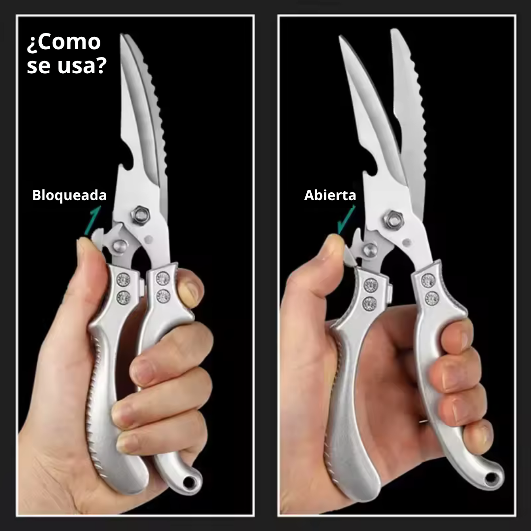 TIJERAS DE COCINA EN ACERO INOXIDABLE