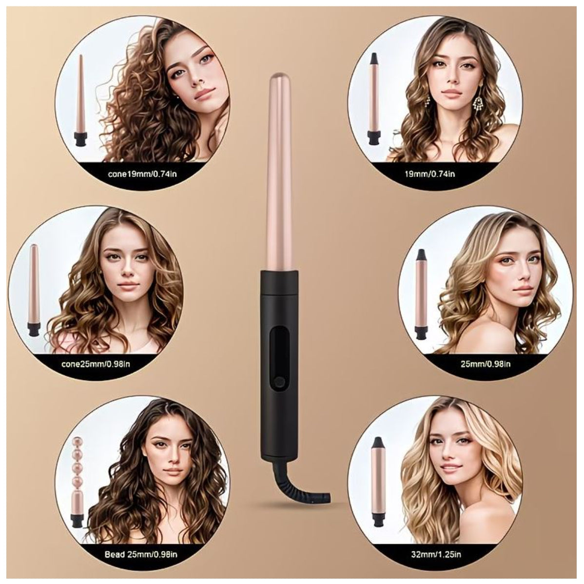 RIZADOR PARA CABELLO 6 EN 1 PROFESIONAL