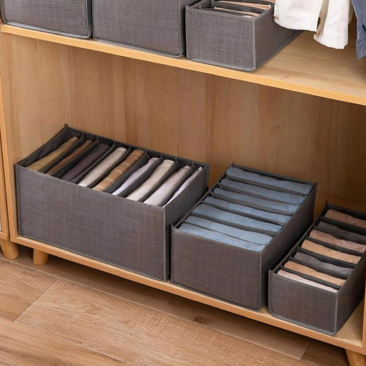 Set de cajas organizadoras con divisores x 3 unidades