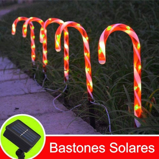 Set de Bastones navideños solares x5