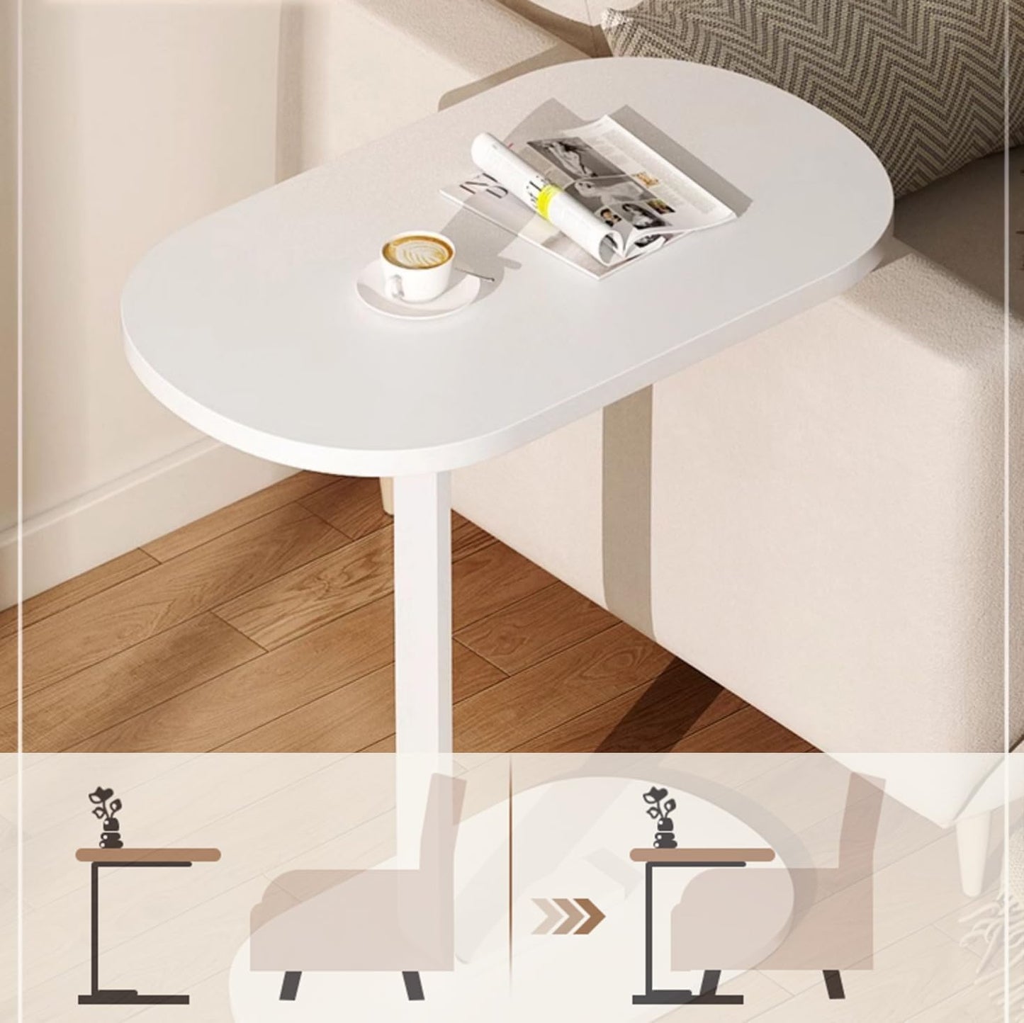 Mesa Auxiliar en Forma de C