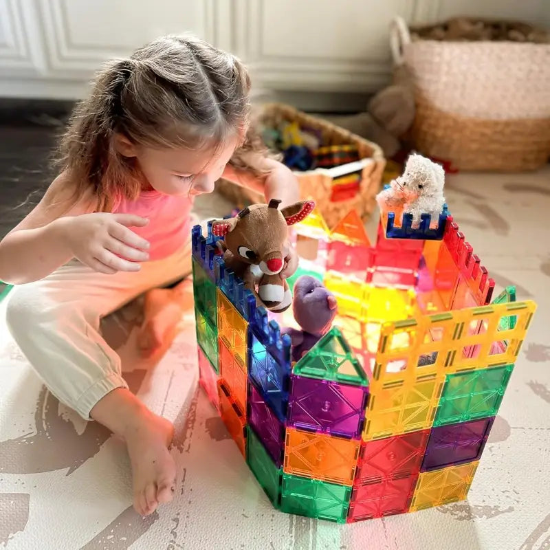 Set Bloques Magnéticos + Toboganes x 73 Piezas