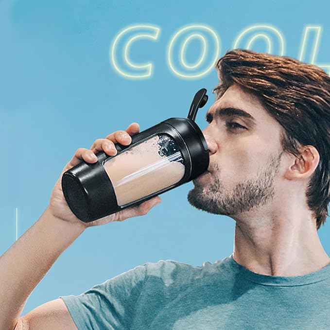 Botella Mezcladora Recargable Portatil