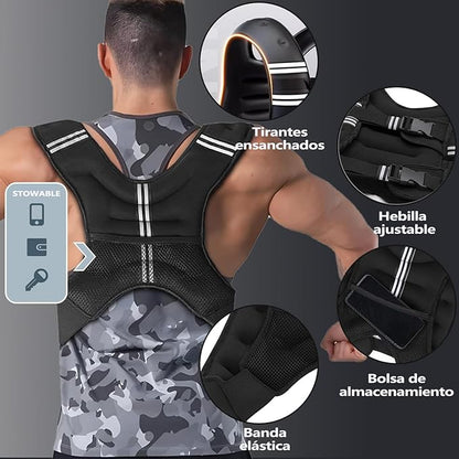 Chaleco Deportivo Con Peso Ejercicio 5kg