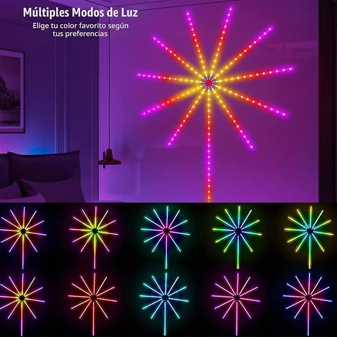 ESTRELLA DE TIRAS LED RGB 1.20 DE ANCHO