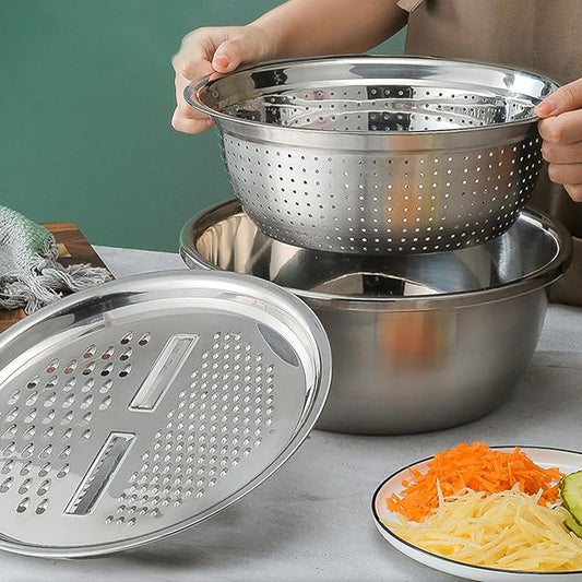 Bowl multifuncional 3 en 1 en acero inoxidable