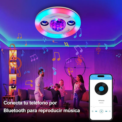 Bombilla Led Con luces y parlante