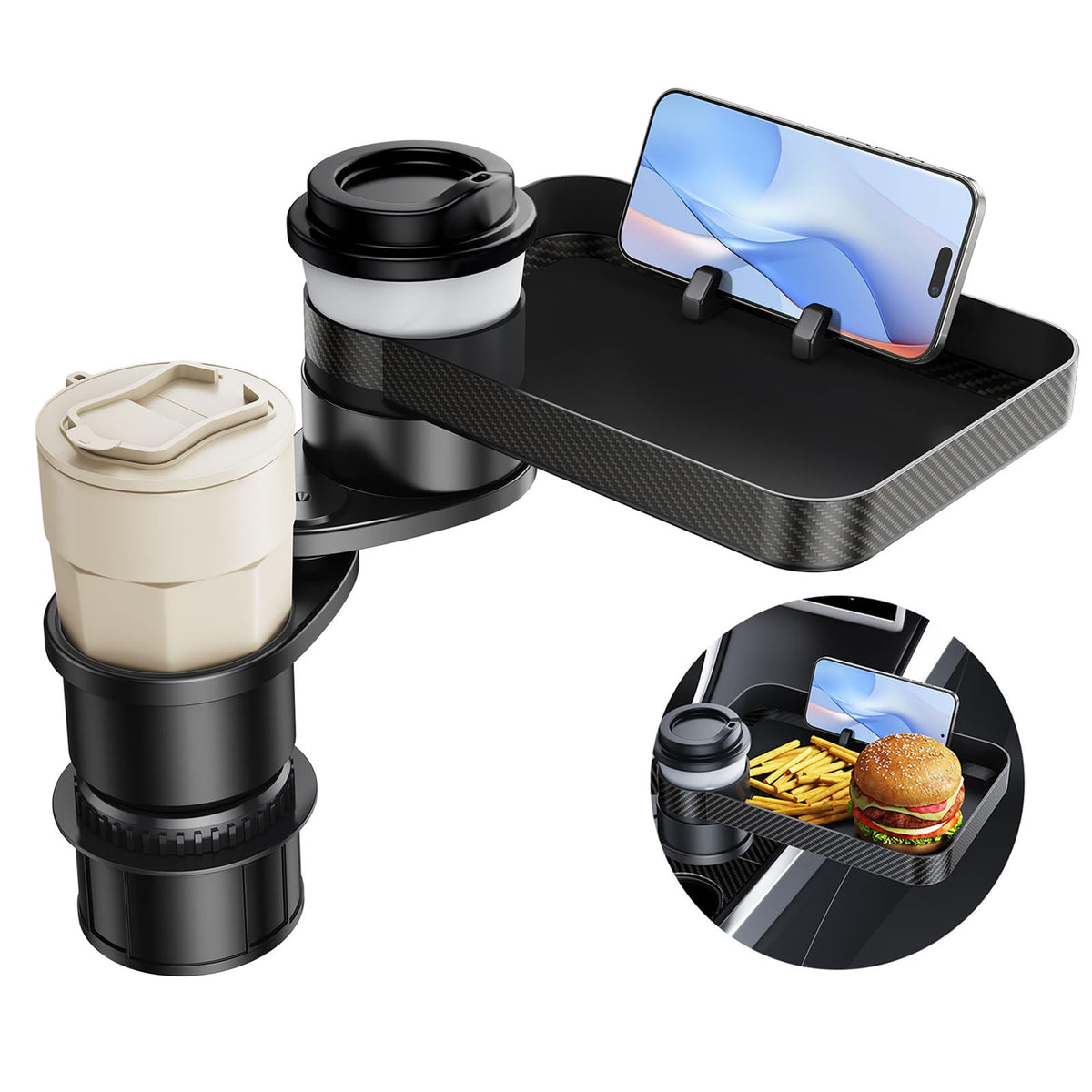 Portavasos con bandeja Para Carro