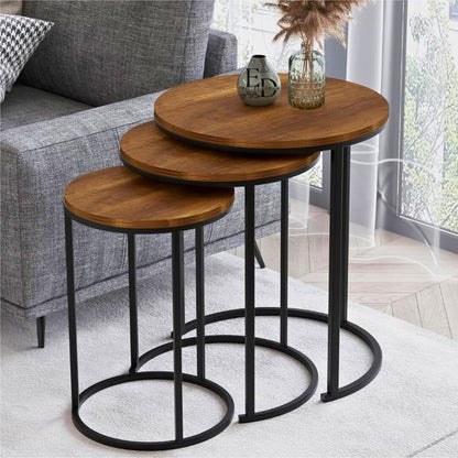 Set de Mesas estilo industrial  x 3