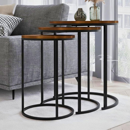 Set de Mesas estilo industrial  x 3