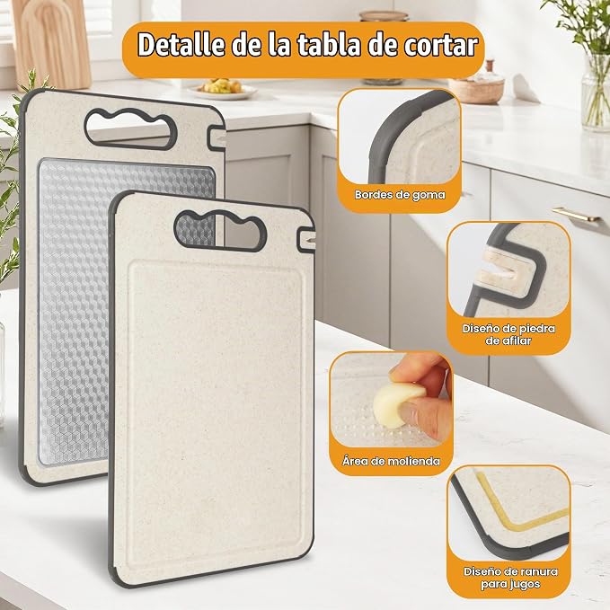 Tabla de picar Alimentos Doble Faz Profesional