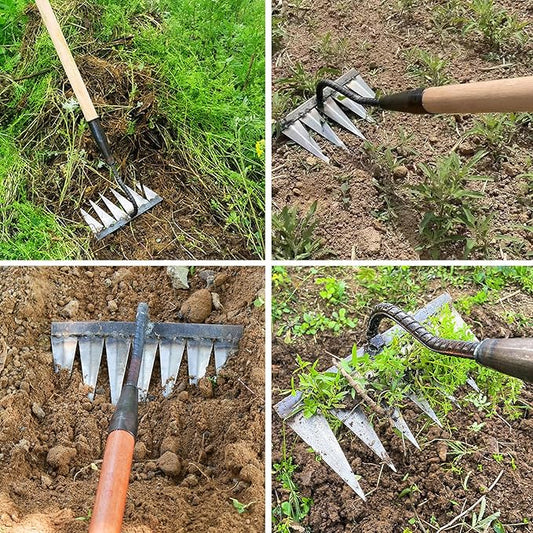 Rastrillo Deshierbe jardín de 6 dientes