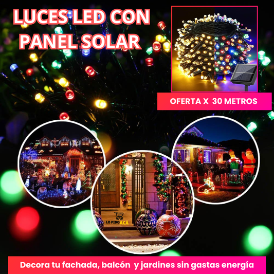 Extensión de Luces Con Panel Solar x 30 metros