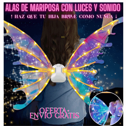 Alas de luces led ajustables y talla única.