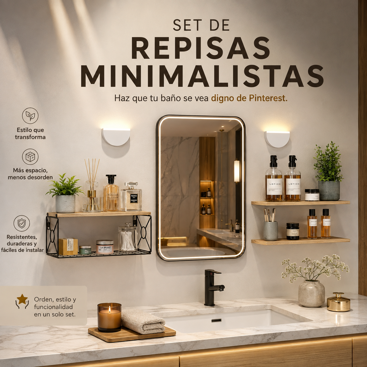 Repisa Organizadora De Baño x 3
