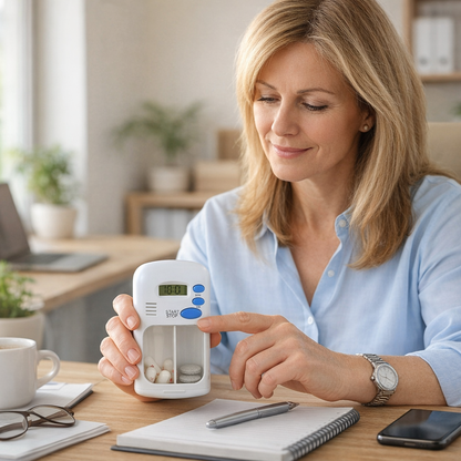 Pastillero con alarma - salud organizada y a tiempo.