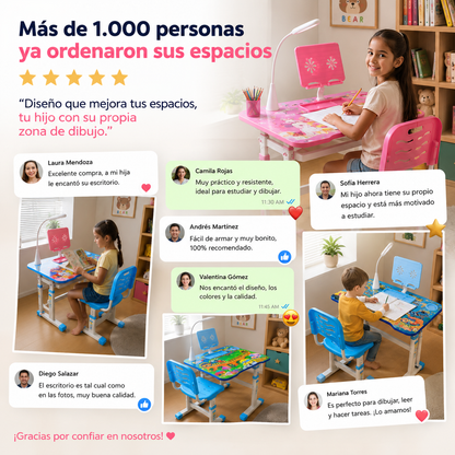 Escritorio para niños con silla
