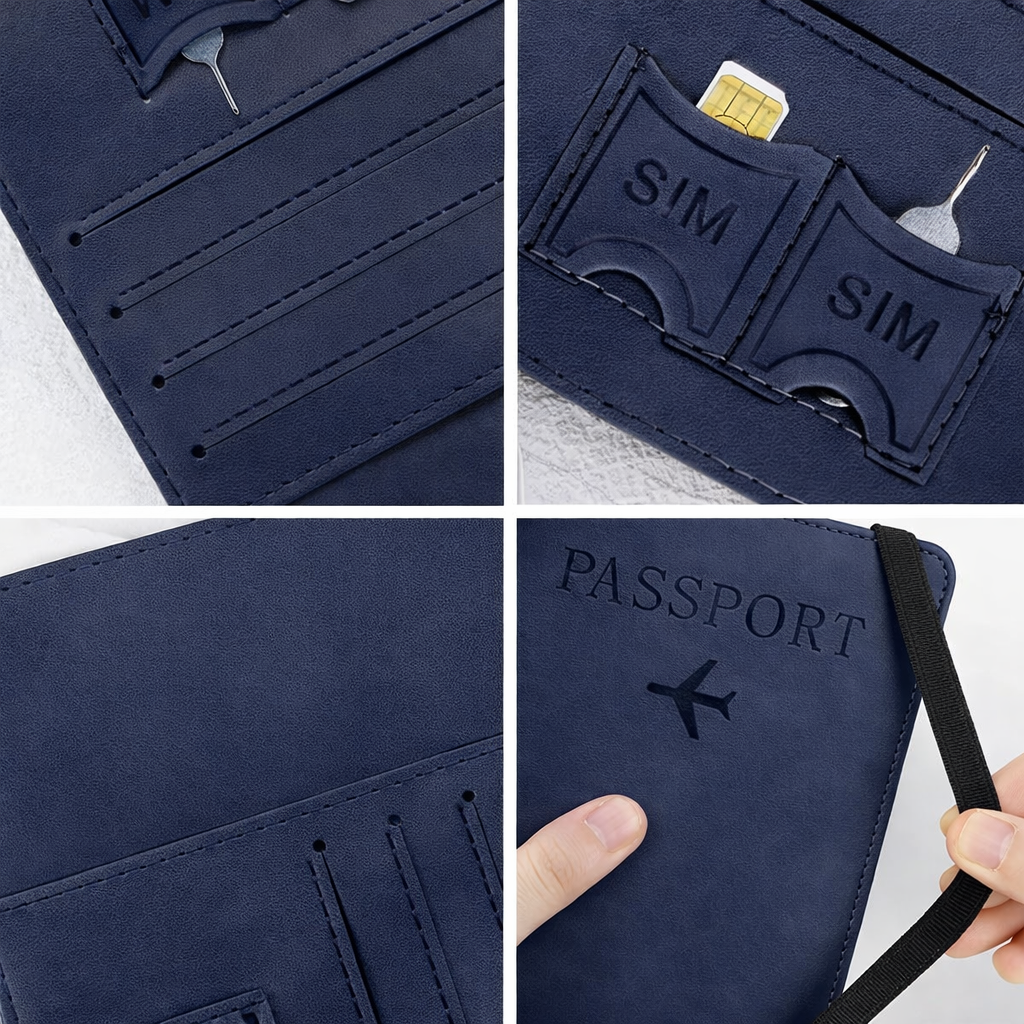 PORTA PASAPORTE CON PROTECCION RFID