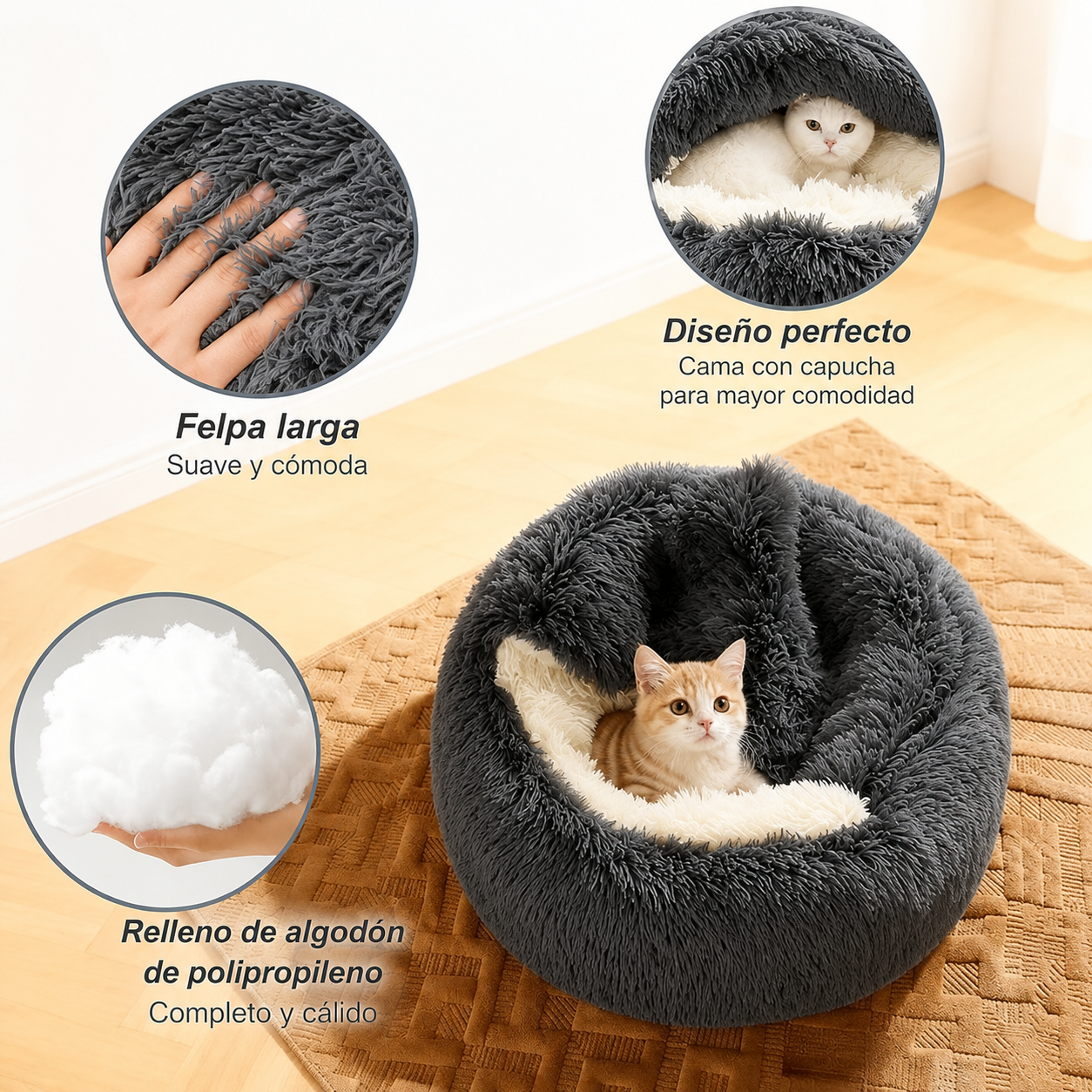 Cama para Mascotas medida 50 cm  x 20 cm.
