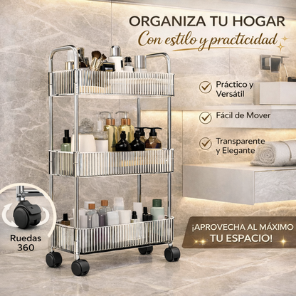 Estante organizador con ruedas