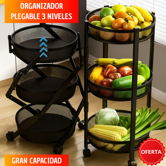 CARRITO PLEGABLE DE 3 NIVELES