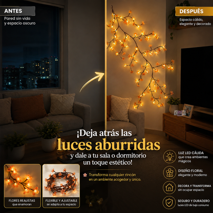 Guirnalda De Flores Cerezo Con Luces Led