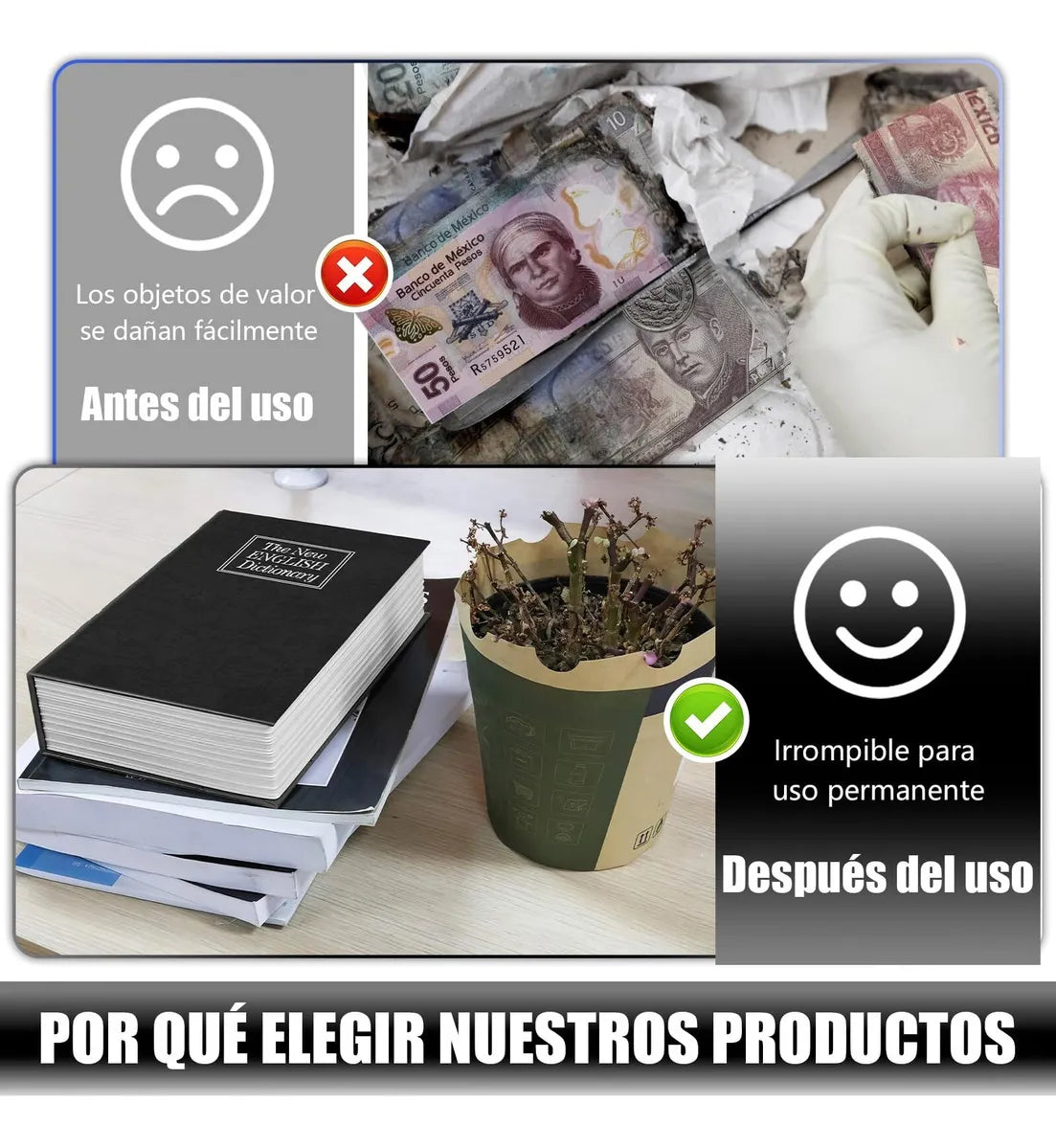 Libro Caja Fuerte con Llave