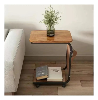 Mesa rectangular con ruedas