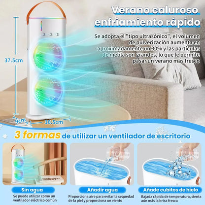VENTILADOR DOBLE CON ROTACIÓN