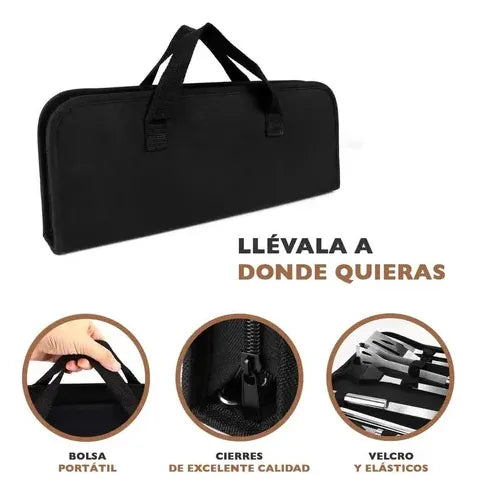 Kit parrillero x  9 Piezas