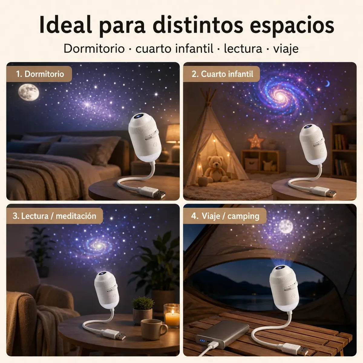 Mini lampara Proyectora de Galaxias