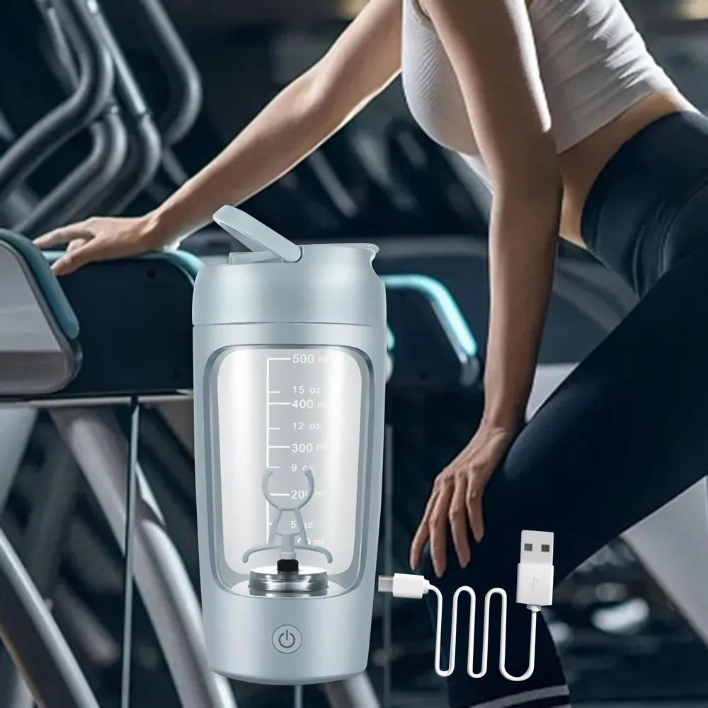 Botella Mezcladora Recargable Portatil