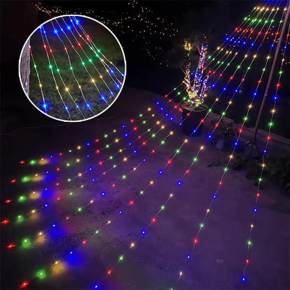 Cascada de luces navideñas 2 metros