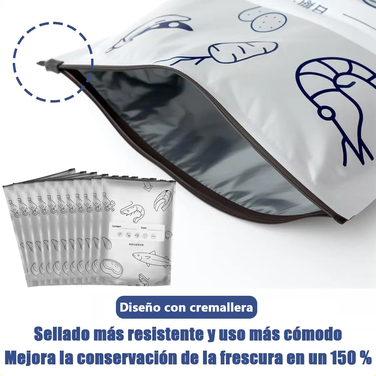 BOLSAS DE SELLADO PARA ALIMENTOS SET X  10