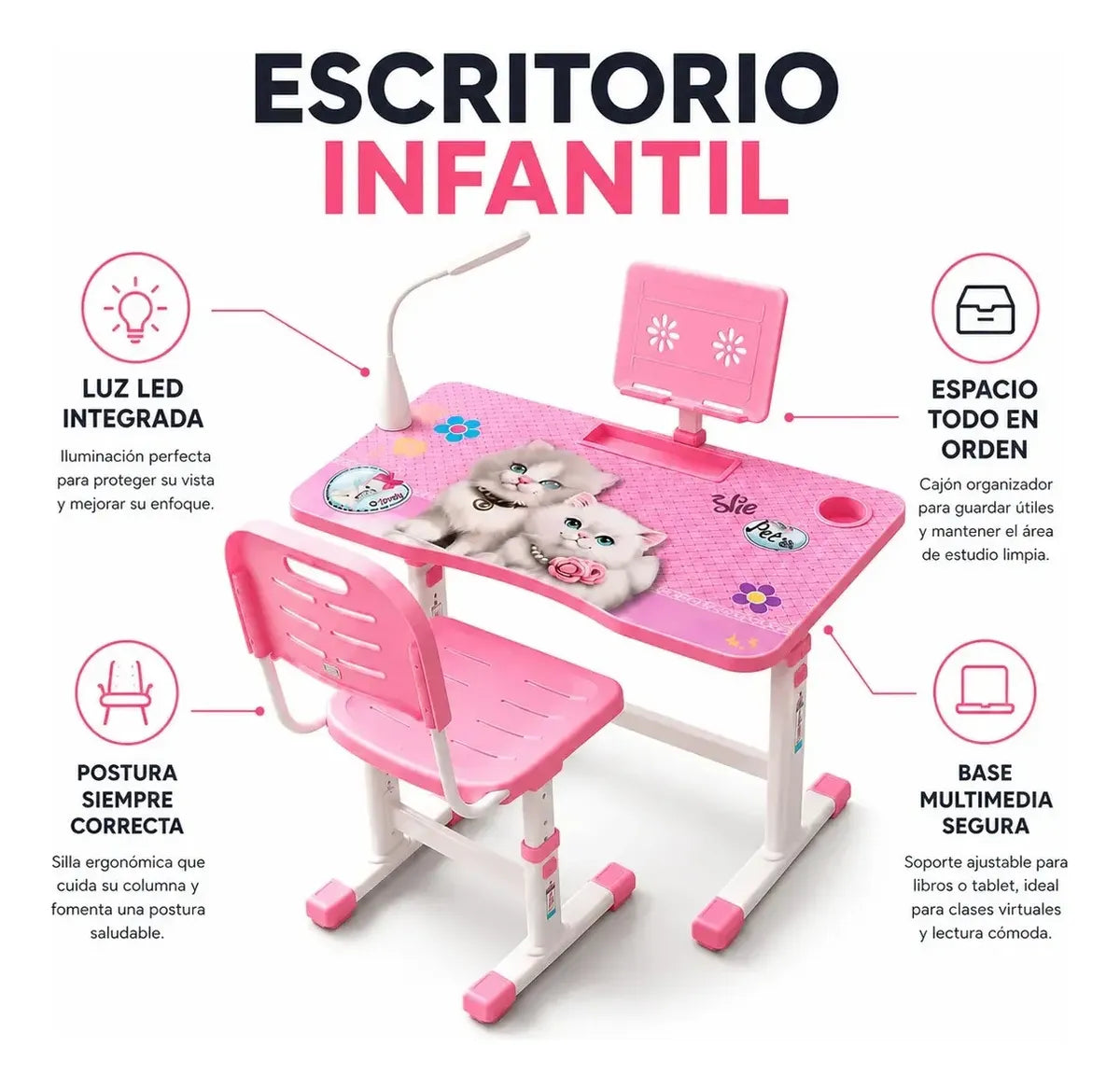 Escritorio para niños con silla