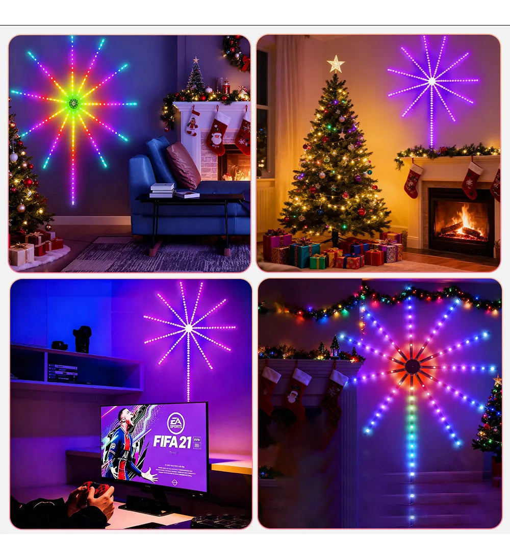 ESTRELLA DE TIRAS LED RGB 1.20 DE ANCHO