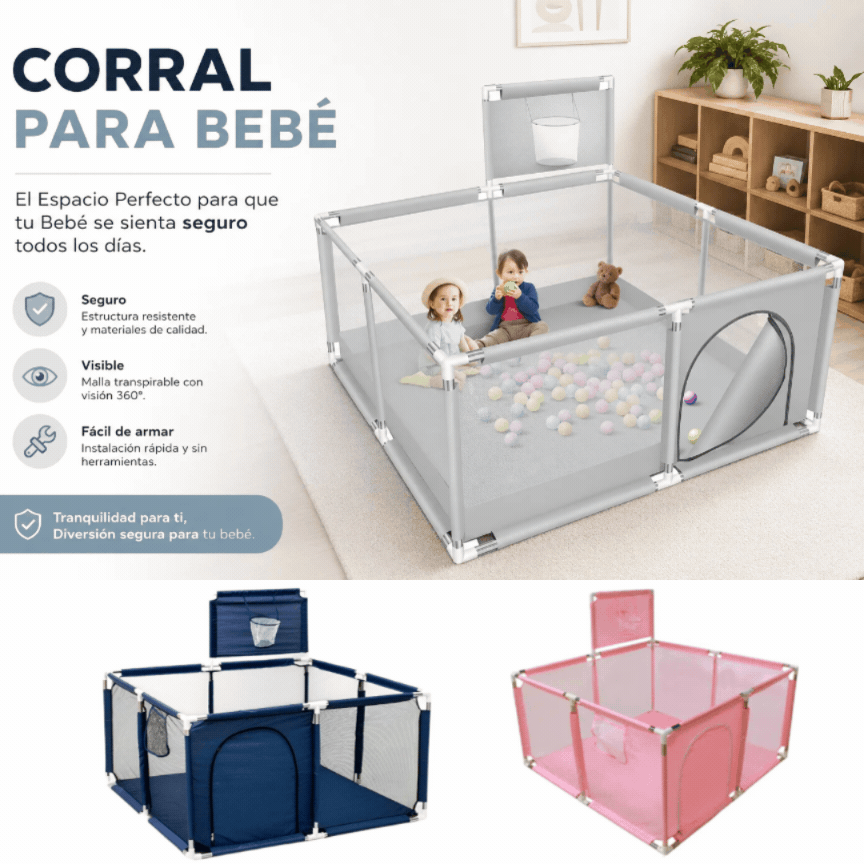 Corral Infantil Cuadrado Play Ground