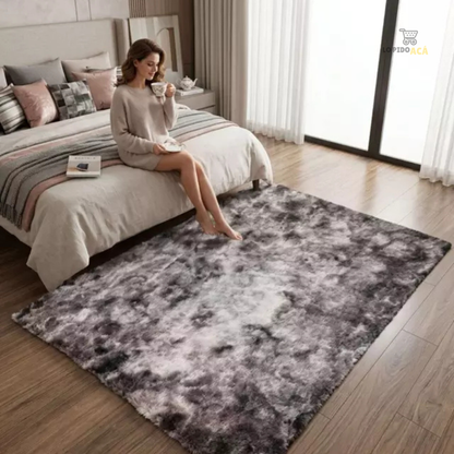Alfombra peluda antideslizante 150 cm x 200 cm.