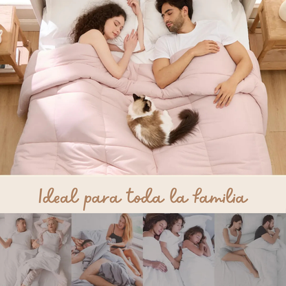 Plumón premium + 2 cojines pequeños + 2 fundas.