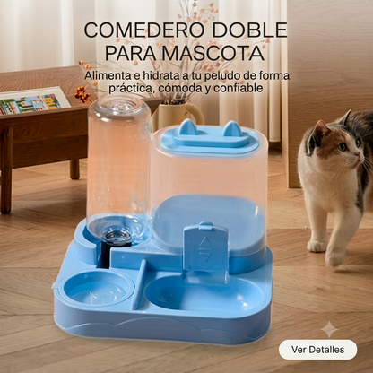 COMEDERO DOS EN UNO PARA MASCOTAS