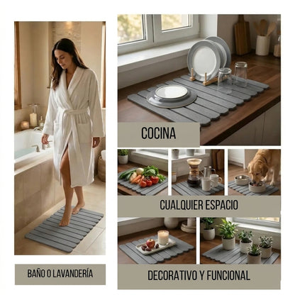Tapete Escurridor Absorbente Cocina