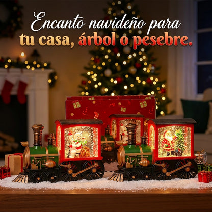 Tren Navideño Decorativo con luz