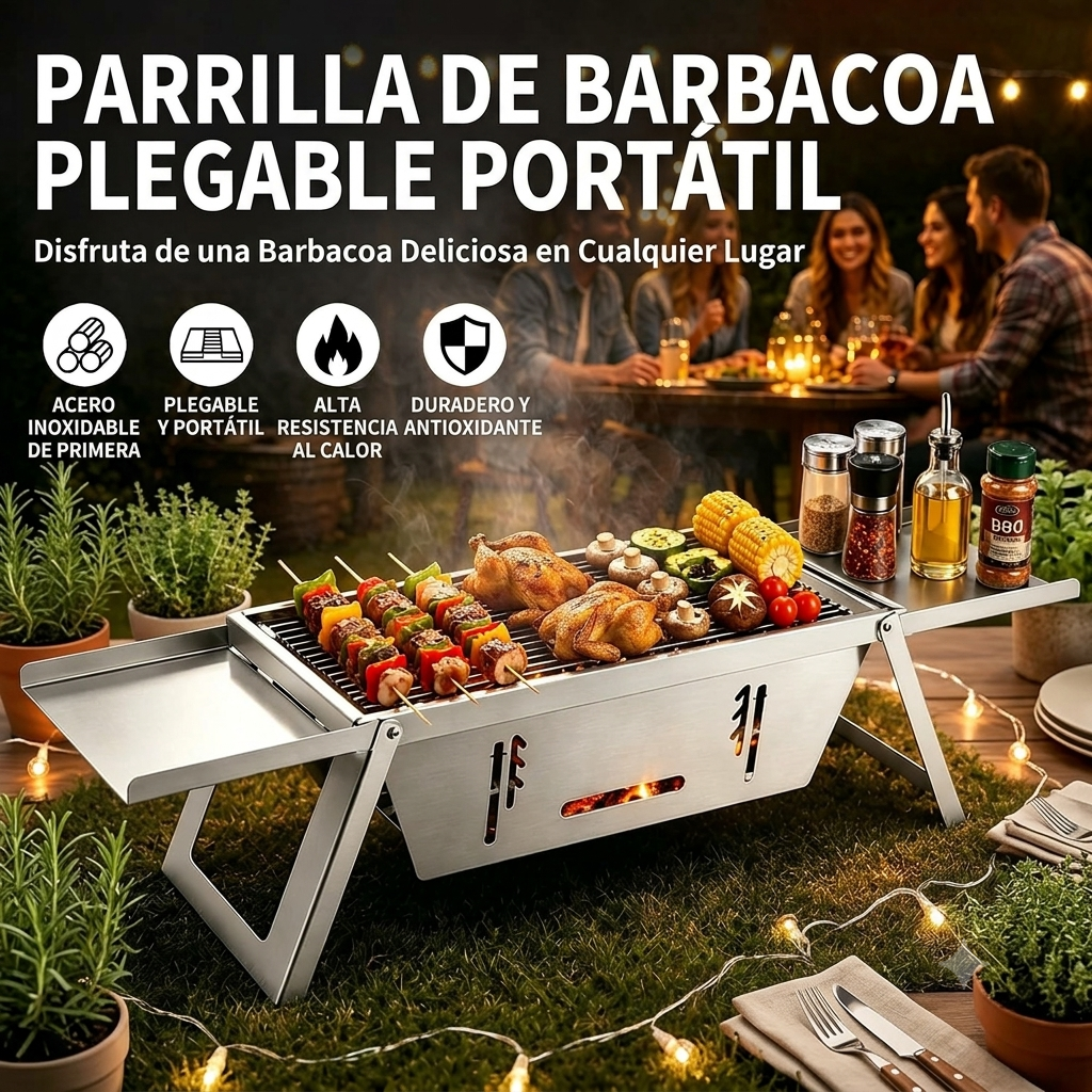Parrilla De Acero Inoxidable mini