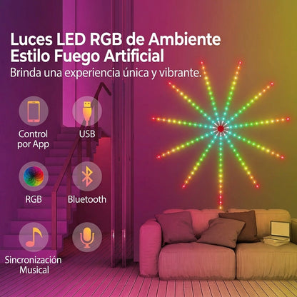 ESTRELLA DE TIRAS LED RGB 1.20 DE ANCHO
